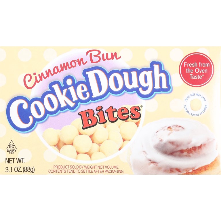 Cookie Dough Bites Snacks, Cinnamon Bun - 3.1 oz