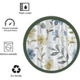 thumbnail image 3 of Blue and Yellow Floral Shower Curtain for Bathroom,Grey Leaves Shower Curtains Set with 12 Hooks,Watercolor Art Waterproof Fabric Bath Curtain,72x72in, 3 of 6