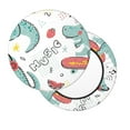 thumbnail image 7 of Cauagu Music Lover Dinosaur Print Round Stool Covers,Seat Cushion for Round Bar Stool Chair Seat Cover for Bar Round Chair Fits for 12/13/14in Bar Stool Cushion, 7 of 7