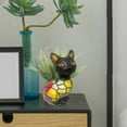thumbnail image 4 of Retro Cat Colorful Resin Cat Table Lamp，3D Cute Pet Cats Themed LED Night Lamp for Pet Lovers Retro Cats Design Home Decor Lighting (Cat B), 4 of 9