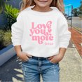 thumbnail image 2 of Hwmodou Girls Sweatshirt "Jesus Love You More" Crewneck Printed Long Sleeve Fall Winter Simple Athletic Top,3-14Y, 2 of 4