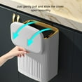 thumbnail image 4 of xinxixnxx Stainless Steel Efficient Hanging Kitchen Garbage Can Waste Disposal Solution Multi-purpose milky white 8L, 4 of 6