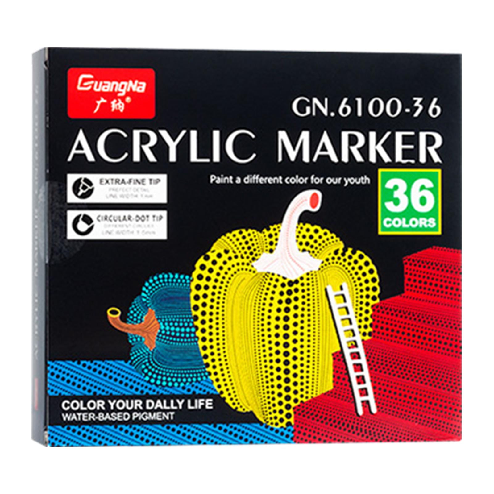 Paint Marker Pens DIY Fine Tip Brush Tip Pen Waterproof Assorted