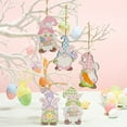 thumbnail image 5 of 1PC Wooden Easter Gnomes Ornaments Gnomes Hanging Ornaments Wood Gnome Tag Gnome Holiday Decorations with Ropes for Easter Party, 5 of 9