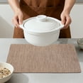 thumbnail image 4 of Unique Bargains 4pcs Faux Leather Heat Resistant Placemats Khaki Brown 17.7"x11.8", 4 of 6