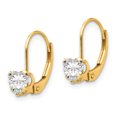 thumbnail image 2 of 14k Madi K CZ Heart Leverback Earrings SE2154, 2 of 2