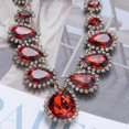 thumbnail image 5 of Gargantillas de cristal de gota de agua roja transparente para mujer, joyería Ind--red-Código de modelo 9060 rojo, 5 of 5