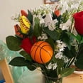 thumbnail image 5 of Seyotauo Baseball Leather Rose Bouquet, Sports Enthusiast Gift for Men, Floral Arrangement with Vase, Unique Home Decor for Wedding, Anniversary, Father's Day, Graduation Party, 5 of 8