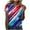A06_Multicolor, variant on Yghzkop Women's Summer T-Shirts 4th of July Independence Day Casual Looes Fit V-Neck Patriotic Blouses Short Sleeve Shirts USA Flag Stars Stripes Graphic Tops Shirt