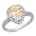 thumbnail image 7 of Halo Engagement Ring for Women - 2.38ct Natural Morganite in 14K White Gold Promise Ring, 7 of 7