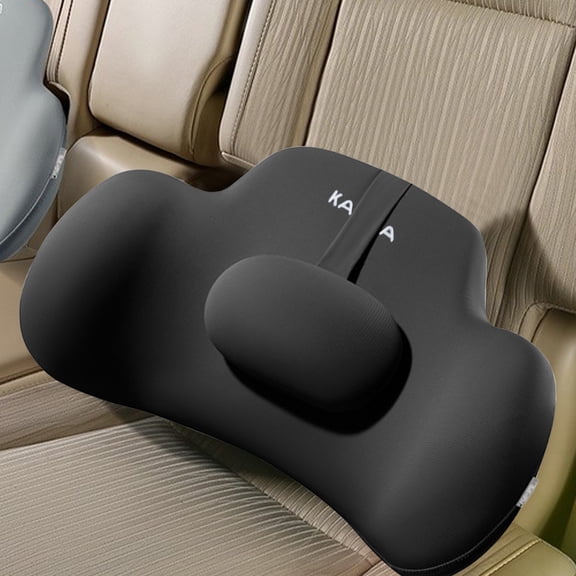 Memory Foam Lumbar Support Cushion for Car Seat, Ergonomic Lower Back Pain Relief Pillow with Breathable Velvet Cover – Ideal for Driving, Office, Travel and Home Use