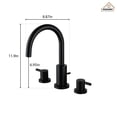 thumbnail image 3 of CASAINC Single-Handle Deck-Mount Roman Tub Faucet with Hand Shower in Matte Black, 3 of 10