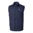thumbnail image 2 of Men's Cutter & Buck Navy North Carolina Tar Heels Big & Tall Stealth Hybrid Quilted Full-Zip DryTec Windbreaker Vest, 2 of 3
