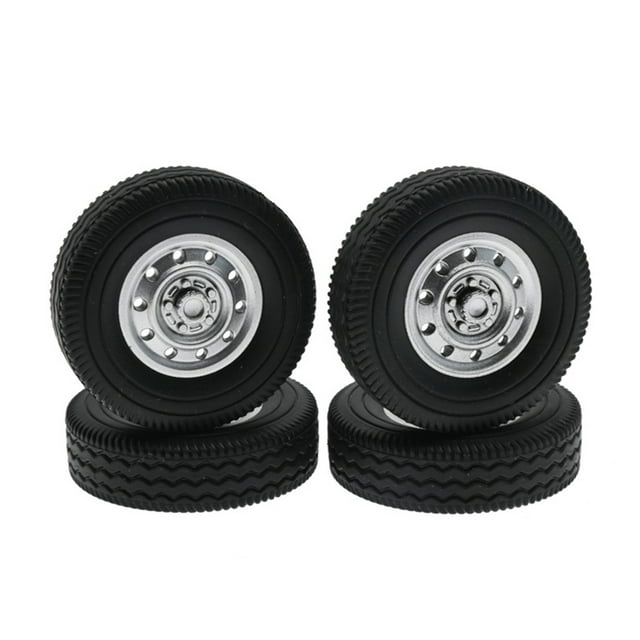 4 Piezas NeumáTico de Rueda de Goma para D12 Mini 1/16 RC Coche CamióN de Deriva Repuestos Accesorios