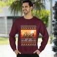 thumbnail image 3 of Christmas Sweatshirt, Funny Cowboy Santa Happ-yee Haw-lidays Christmas Sweatshirt, Western & Rustic Ugly Sweatshirt, Festive Crewneck for Parties & Gifts, 3 of 5