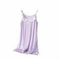 thumbnail image 5 of Sakmal Nightgowns Women Plus Size Cotton House Dress Sleeveless Purple Nightgowns for Women, 5 of 5