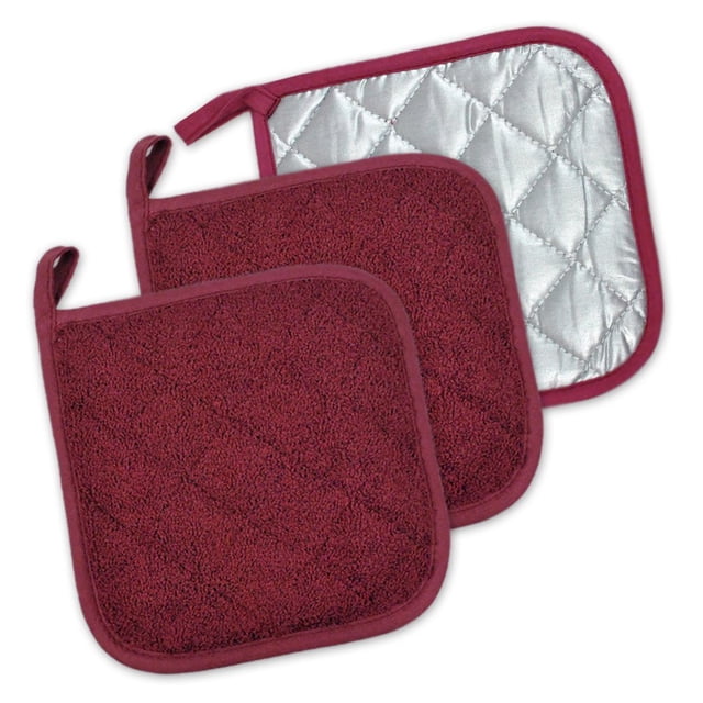 Colección Potholder DII Basic Terry, 100% algodón, 3 piezas