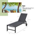 thumbnail image 4 of Walsunny 4pcs Patio Outdoor Chaise Lounge Chair with Wheels for Outside Aluminum Adjustable Angle Lounge Chair Set（Dark Gray）, 4 of 6