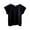 Black, variant on DGQPLPD Girls Tops Daily Wear Top for Spring/Summer Lightweight Round Neck Tee for Toddlers and Kids Comfortable Stretchy Short Sleeve Black 10-11 Years