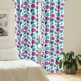 thumbnail image 2 of Ambesonne Exotic Window Curtains, Abstract Tropical Foliage, Each 28" W x 84" L, Sea Blue Magenta, 2 of 4