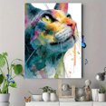 thumbnail image 4 of Oriental Shorthair Cat Canvas Wall Art, Colorful Watercolor Kitten Modern Home Decor, 4 of 8