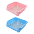 thumbnail image 1 of 2 piezas de bandeja de entrenamiento para inodoro de perros y gatos para interiores Rosa Pequeño Azul Pequeño, 1 of 9