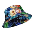 thumbnail image 2 of Naloa Colorful Flowers Reflective Double-Sided Bucket Hat, Sun Hat, Soft and Breathable for Gardening, Beaching, Camping, Hiking, Fishing, 2 of 9