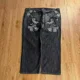 thumbnail image 5 of Street Y2K-pantalones vaqueros rectos bordados para mujer, pantalón holgado informal de gran tamaño, de pierna ancha, estilo Hip Hop y Punk, Harajuku, novedad, 5 of 5