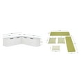 thumbnail image 3 of Linon Romero Backless Corner Nook with Storage, 5-Piece Cushion Set, White/Apple Green, 3 of 6