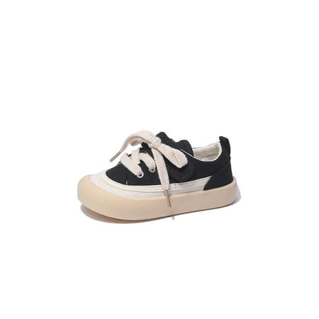 

Ymiytan Boys Girls Flats Comfort Canvas Sneaker Non-slip Casual Shoes School Walking Shoe Slip Resistant Magnetic Sneakers Black 10C