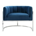 thumbnail image 3 of TOV Furniture Magnolia Sea Blue Velvet Chair with Gold Base, 3 of 11