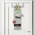 thumbnail image 2 of Floral Hanging Pocket Organizer, Abstract Colorful Design Jumble Motifs Forms and Shapes Repetition Print, Printed Polyester Storage Bag with Pockets, 9" x 27", Cream and Multicolor, 2 of 2