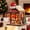 Christmas-type 2, variant on DIY 3D Wooden Christmas Village Magnet Kit, Miniature House Puzzle Craft with LED Light, Magnetic Fridge Decoration, Holiday Home Decor Gift