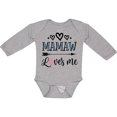 thumbnail image 3 of Inktastic Mamaw Loves Me Grandchild Girls Long Sleeve Baby Bodysuit, 3 of 5