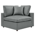 thumbnail image 4 of Modway Commix Down Filled Overstuffed Vegan Leather Loveseat in Gray, 4 of 8