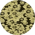 thumbnail image 1 of Ahgly Company Indoor Round Patterned Milk Chocolate Brown Area Rugs, 5' Round, 1 of 6