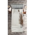 thumbnail image 2 of Ambesonne Nature Quilted Coverlet 2 Pcs, Snow Winter Frozen, Twin Size, White Brown, 2 of 2