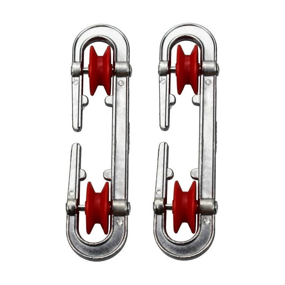 Plastic Aluminum Alloy Clothesline Spreader, Heavy Load Outdoor Clothesline Tightener, Long Rope Separation Pulley Tool, Household Outdoor Clothes Drying Line Arrangement Accessory,Silver