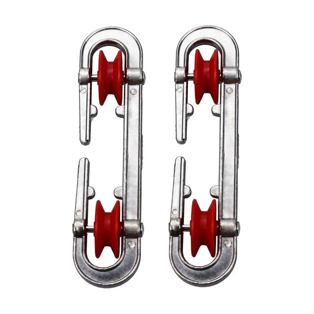 Plastic Aluminum Alloy Clothesline Spreader, Heavy Load Outdoor Clothesline Tightener, Long Rope Separation Pulley Tool, Household Outdoor Clothes Drying Line Arrangement Accessory,Silver