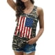 thumbnail image 1 of Camiseta Sin Mangas con la Bandera Estadounidense para Mujer, Camisetas Sin Mangas del 4 de Julio para Mujer, Camisetas Patrióticas con la Bandera de EE UU, Chaleco Verde S, 1 of 7