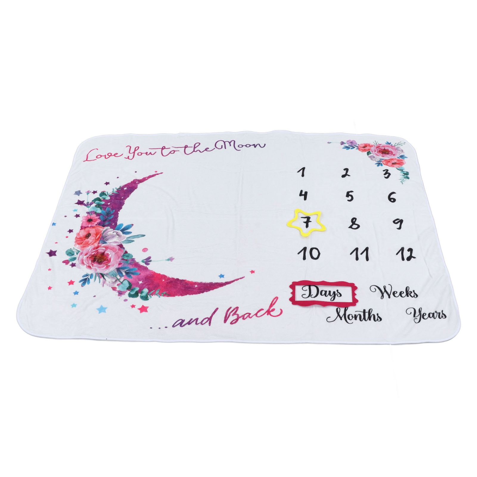 Baby Monthly Milestone Blanket Baby Milestone Blanket Polyester Fiber Breathable With Frame For Photograph For Baby Walmart