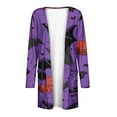 thumbnail image 5 of Cyber and Monday BUIgtTklOP no boundaries Halloween Cardigans for Women Long Sleeve Open Front Knitted Cardigan Vintage Bat Print Sweaters Coat Funny Gift Tops, 5 of 6
