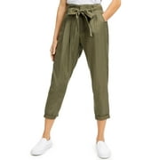 Indigo Rein Junior's High Rise Paperbag Pants Green Size X-Large