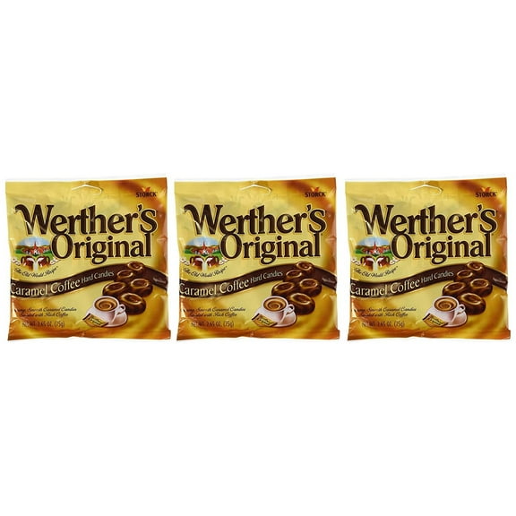 Werthers Original Caramel Coffee Hard Candies 2.65 Oz 3 Pack