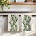 thumbnail image 7 of Sage Green Leaves Kitchen Towels Set of 2, Summer Botanical Retro Art Wooden Absorbent Dish Towels for Kitchen, Microfiber Hand Towel, Quick Drying Tea Towel for Cleaning Decorative Dishcloths, 7 of 7