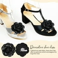 thumbnail image 5 of Tineasur Elegant Black Satin Flower Clips for Sandals and Bridal Decor, 5 of 7