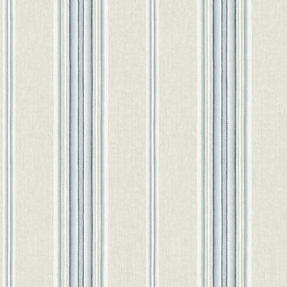 Chesapeake Calvados Blue Linen Stripe Wallpaper