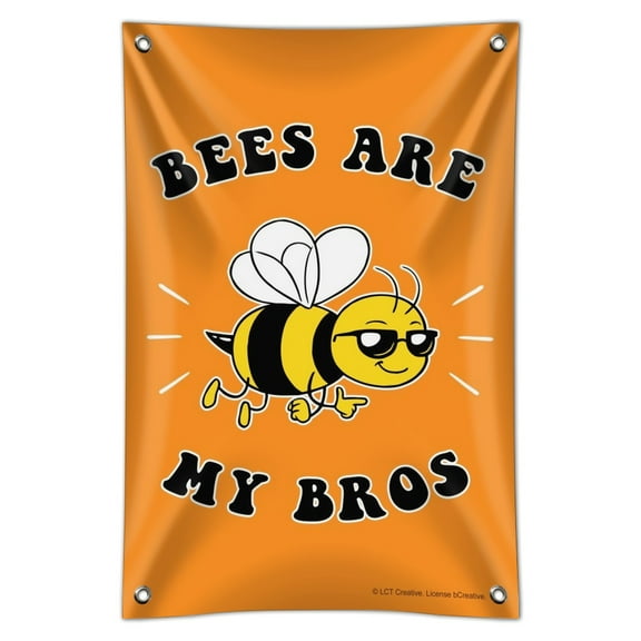 Bees Are My Bros Funny Humor Home Business Office Sign