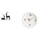 thumbnail image 1 of Elegante figura de ciervo de resina y moderno reloj de pared para sala de estar, estudio, balcón, oficina, decoración del hogar, escultura silenciosa, 1 of 8