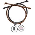thumbnail image 2 of Roman Numerals Six in Black Silhouette Bracelet Rope Hand Chain Leather Princess Wristband, 2 of 2